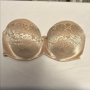 Soma Lace Strapless Bra - Cream. Size 34DD